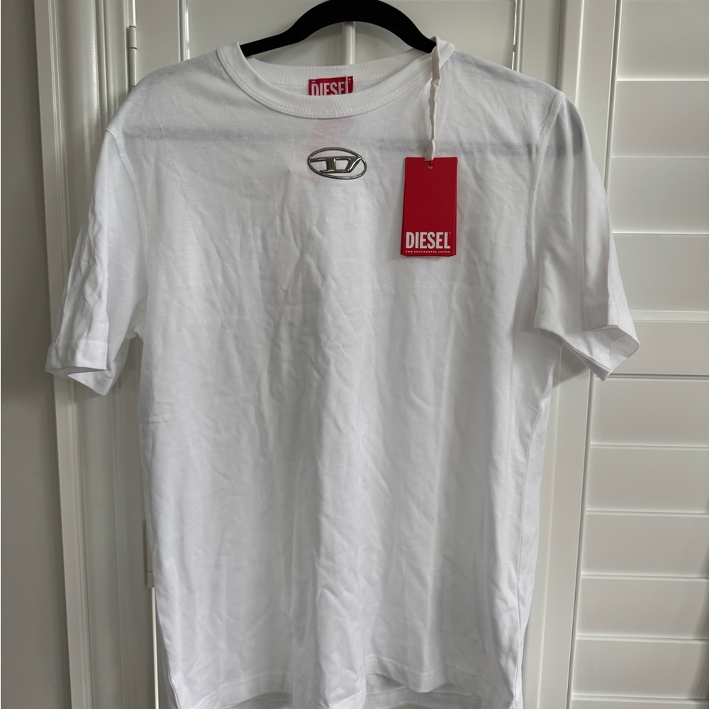 Diesel White Short Sleeve Tee Classic Cotton
